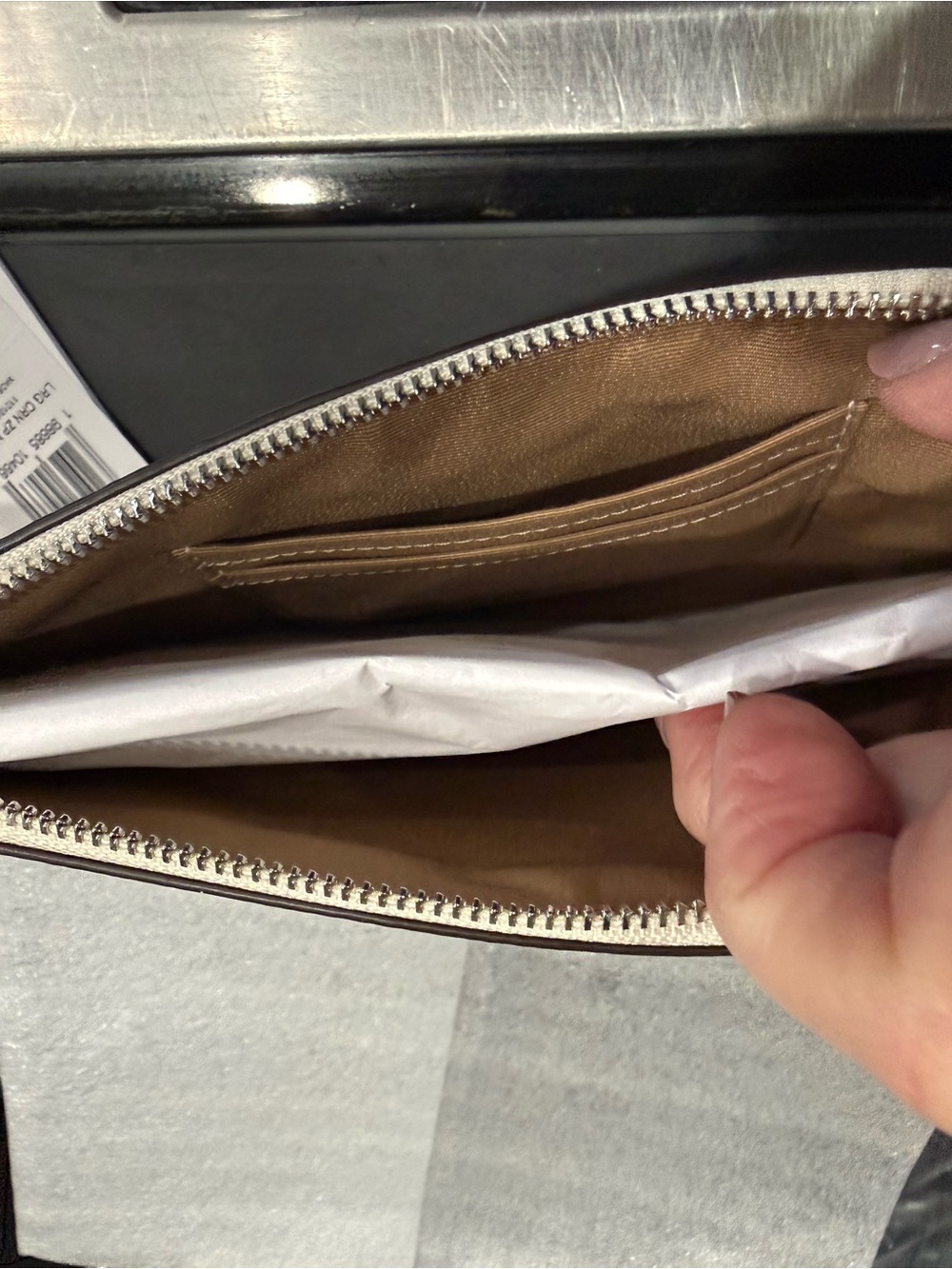 COACH Newspaper Print Wristlet - Picture 6 of 7